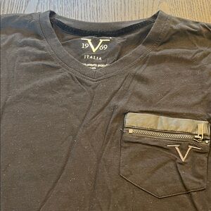 V1969 Italia Men's Black Long Sleeve Tee